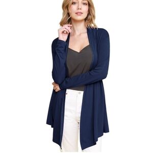 Lori Goldstein Logo open front cardigan size L